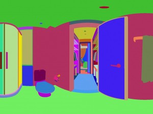 panorama 360 modern style bathroom toilet space 03 3D Модель