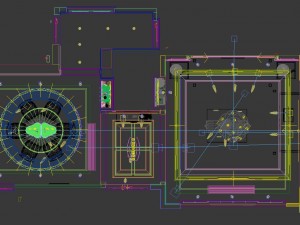 panoramic neo-classical style dining room kitchen space 01 Modèle 3D