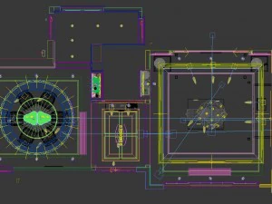 panoramic neo-classical style dining room kitchen space 01 3D Model