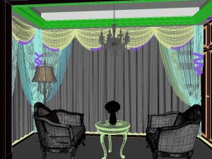 panorama 360 neoclassical style family bedroom space 01 Modelo 3D