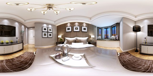 panoramic neo-classical style family bedroom space 02 3D मॉडल .c4d .max .obj .3ds .fbx .stl .blend 