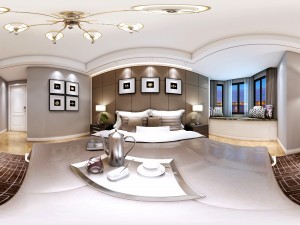 panoramic neo-classical style family bedroom space 02 3Dモデル