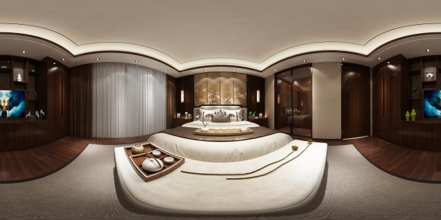 panoramic neo-classical style family bedroom space 03 Modèle 3D .c4d .max .obj .3ds .fbx .stl .blend 
