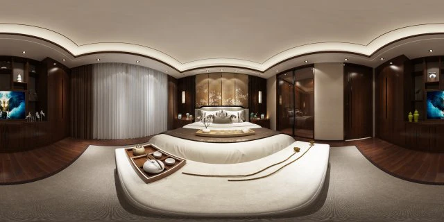 panoramic neo-classical style family bedroom space 03 3D Model .c4d .max .obj .3ds .fbx .stl .blend 