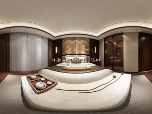 panoramic neo-classical style family bedroom space 03 3D Модель
