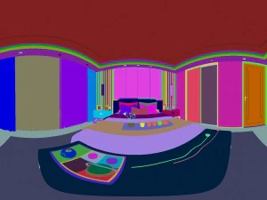 panoramic neo-classical style family bedroom space 03 3D Model