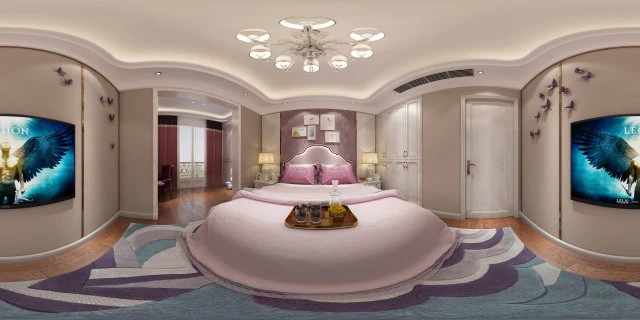 panoramic neo - classical style family bedroom space 04 3D Model .c4d .max .obj .3ds .fbx .stl .blend 