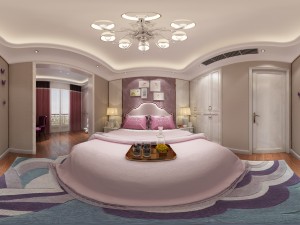 panoramic neo - classical style family bedroom space 04 3D Модель