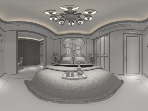 panoramic neo - classical style family bedroom space 04 3D Модель