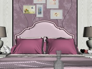 panoramic neo - classical style family bedroom space 04 3D Модель