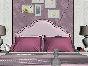 panoramic neo - classical style family bedroom space 04 3D Model