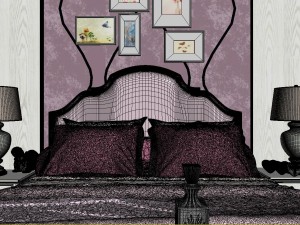 panoramic neo - classical style family bedroom space 04 3D Модель
