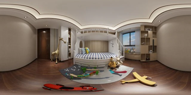 panoramic neo-classical style family bedroom space 06 3D Model .c4d .max .obj .3ds .fbx .stl .blend