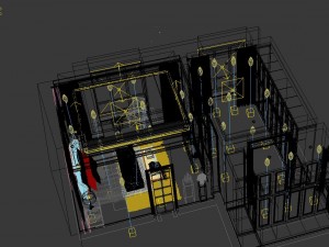 panoramic neo-classical style family bedroom space 07 Modèle 3D