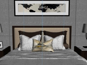 panoramic neo-classical style family bedroom space 08 3D Model