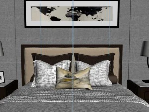 panoramic neo-classical style family bedroom space 08 3D Model
