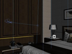 panoramic neo-classical style family bedroom space 08 3D Model