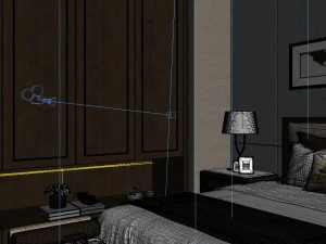panoramic neo-classical style family bedroom space 08 3D Model