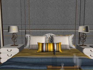 panoramic neo-classical style family bedroom space 09 3Dモデル