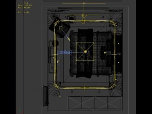 panoramic neo-classical style family bedroom space 09 3D Model