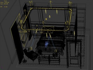 panoramic neo-classical style family bedroom space 09 3Dモデル