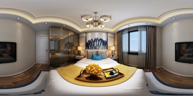 panoramic neo-classical style family bedroom space 10 3D Model .c4d .max .obj .3ds .fbx .stl .blend 