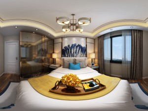 panoramic neo-classical style family bedroom space 10 3D Model