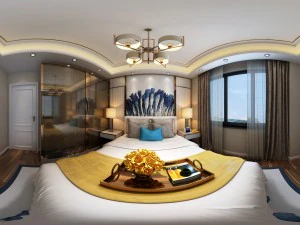 camera familiare panoramica in stile neoclassico spazio 10 Modello 3D