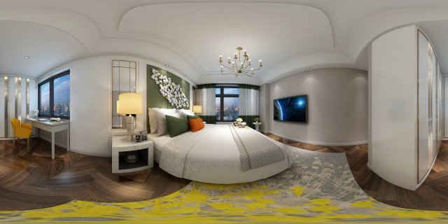 panoramic neo-classical style family bedroom space 11 3D 모델 .c4d .max .obj .3ds .fbx .stl .blend 