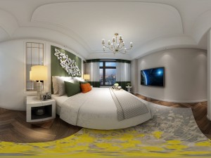 panoramic neo-classical style family bedroom space 11 Modelo 3D
