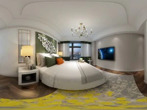 panoramic neo-classical style family bedroom space 11 3D Model