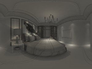 panoramic neo-classical style family bedroom space 11 3D 모델