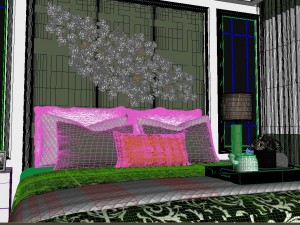panoramic neo-classical style family bedroom space 11 3D 모델