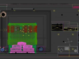 panoramic neo-classical style family bedroom space 11 3D Model
