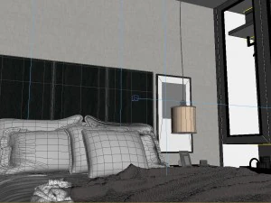 panoramic neo-classical style family bedroom space 12 3D Model