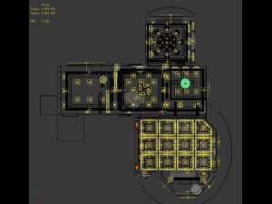 panoramic neo-classical style living room restaurant 01 3D 模型