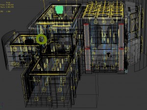 panoramic neo-classical style living room restaurant 01 3D 模型