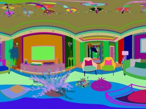 panorama 360 neo-classical style living room restaurant 03 3Dモデル