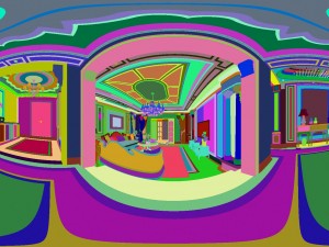panoramic neo-classical style living room restaurant 08 Model 3D
