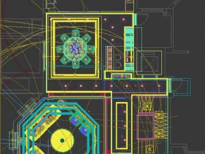 panoramic neo-classical style living room restaurant 10 3D Model