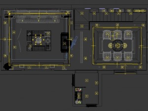 panoramic neo-classical style living room dining room 02 3D Model
