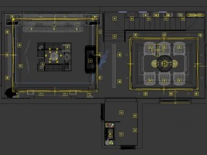 panoramic neo-classical style living room dining room 02 3D Model