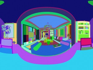 panoramic neo-classical style living room dining room 05 Modelo 3D