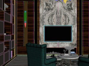 panoramic neo-classical style living room dining room 06 3D Model