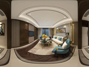 パノラマ ネオクラシック スタイルのリビング ルーム ダイニング ルーム 10 3Dモデル