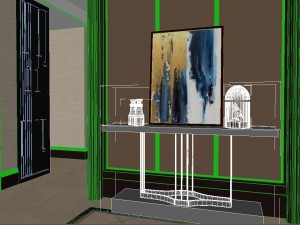 panoramic neo-classical style living room dining room 13 3D Model