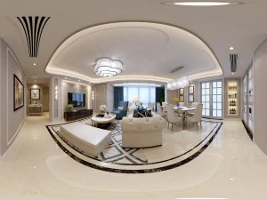 sala de estar panorâmica em estilo neoclássico sala de jantar 21 Modelo 3D