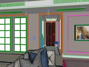 panoramic neo-classical style living room dining room 21 Modelo 3D