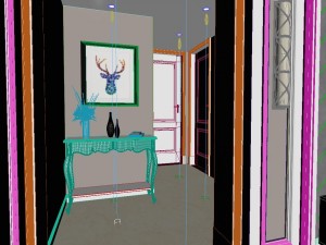 panoramic neo-classical style living room dining room 21 Modelo 3D