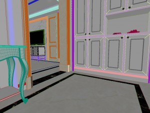 panoramic neo-classical style living room dining room 23 3Dモデル